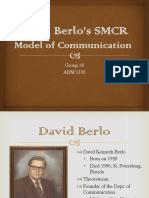 David Berlo's SMCR Model of Communication