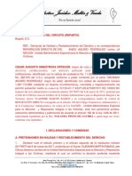 MODELO DEMANDA REPARACION DIRECTA Y NULIDAD Y RESTABLECIMIENTO