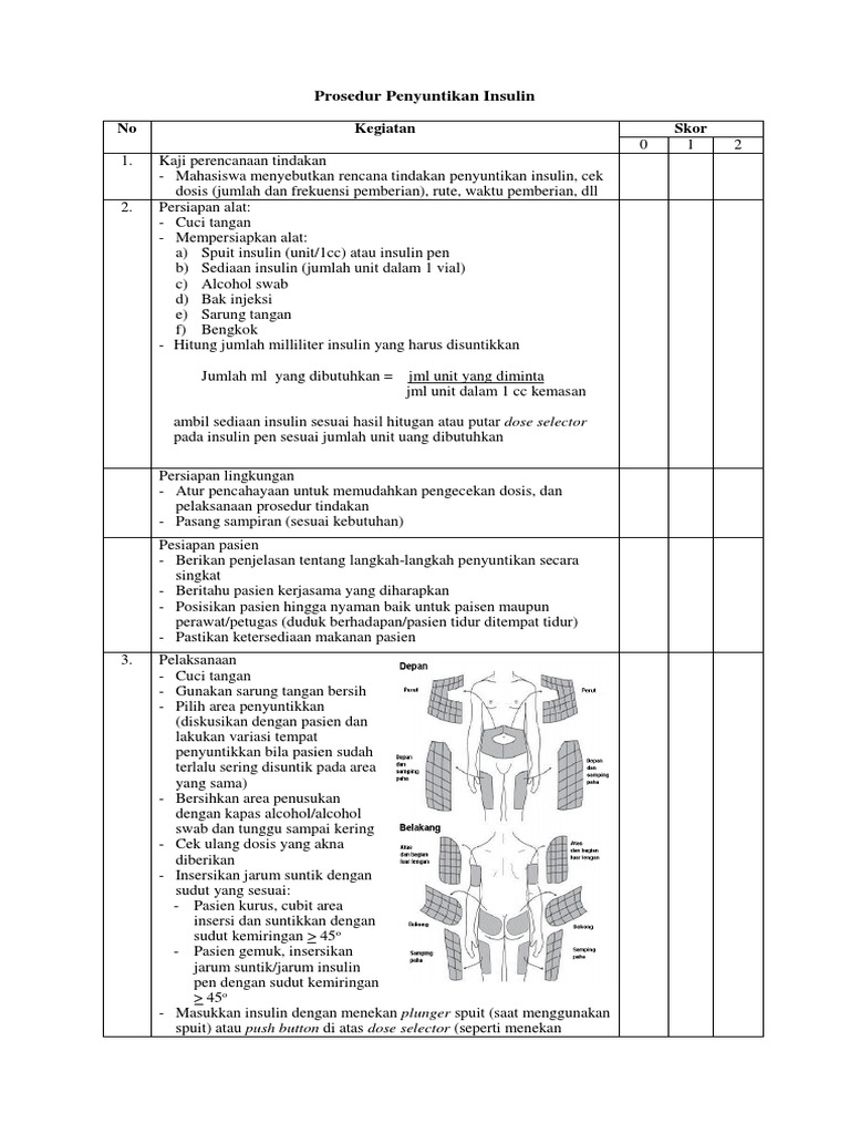 Prosedur Penyuntikan Insulin Pdf