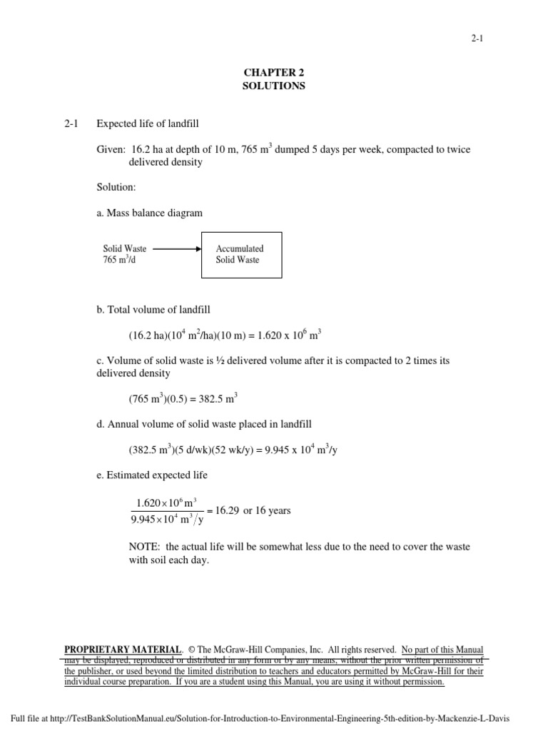 INTRODUCTION TO ENVIRONMENTAL ENGINEERING 5TH EDITION visual data 2