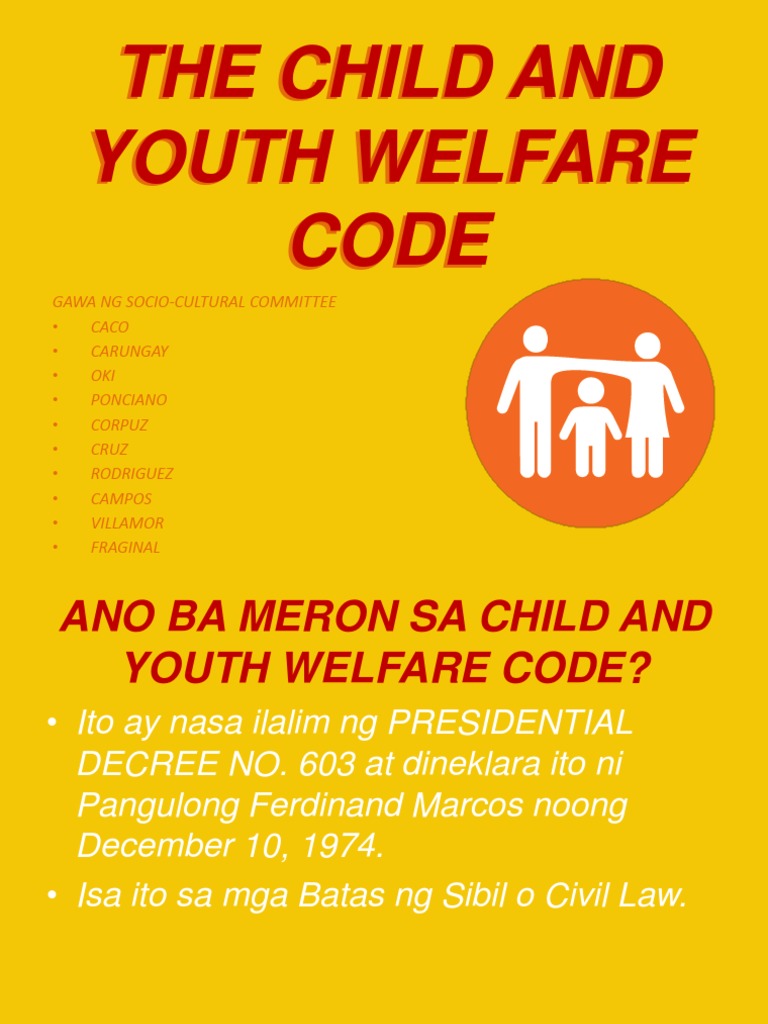 The Child and Youth Welfare Code PDF European Convention On Human