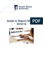 Guide To Report Writing