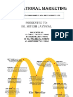 International Marketing MCD Vs Cannaught Plaza Restaurant