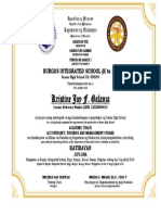 Senior High School Diploma for Kristine Joy F. Galanza