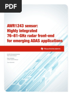 AWR1243 Sensor: Highly Integrated 76-81-GHz Radar Front-End For Emerging ADAS Applications