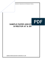15-01-2019 Sample Paper Assistant Director at Er