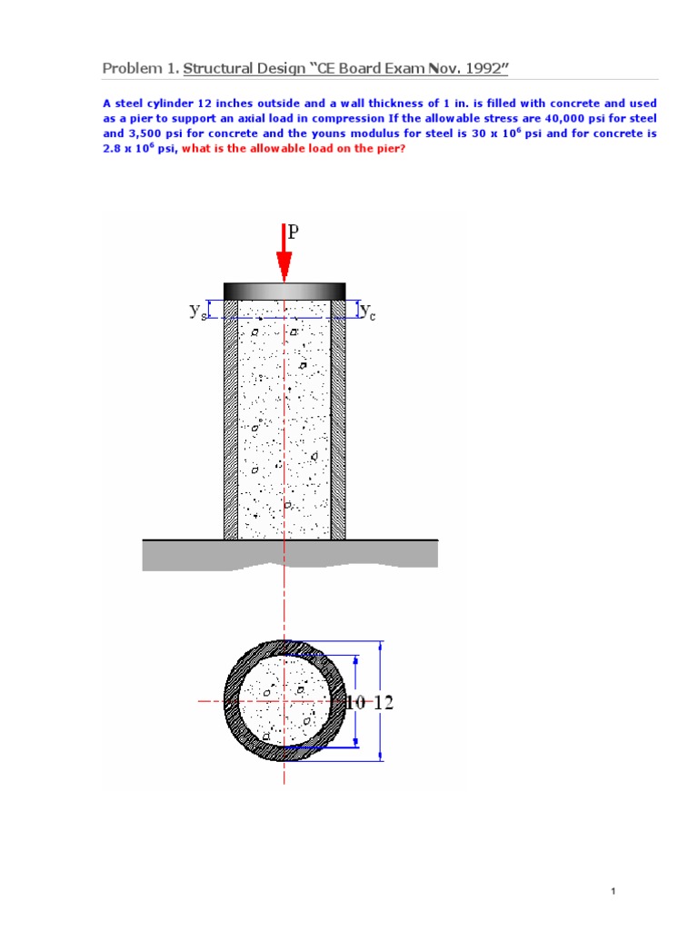Problem 1. Structural Design "CE Board Exam Nov. 1992 | PDF
