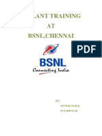 Inplant Training AT BSNL, Chennai: Aswinkumar.R Ece 3Rd Year