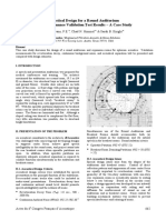 Acoustical Design For A Round Auditorium With Performance Validation Test Results - A Case Study