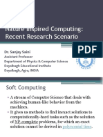 Nature Inspired Computing: Recent Research Scenario: Dr. Sanjay Saini