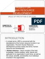 Project On Human Resource Development: (Role of HRD in Public Sector)
