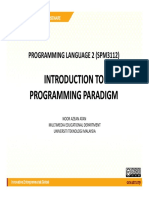 Introduction To TO Programming Paradigm Programming Paradigm