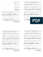 Sample Exercise Cursive Writing