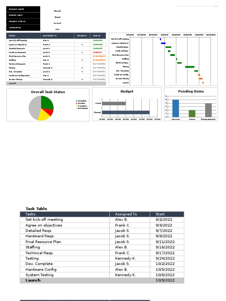 IC Project Management Dashboard Template 8575 | PDF | Computing | Business