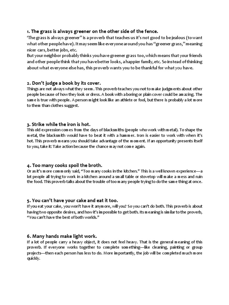 Sayings With Meanings | PDF | Proverb | Roman Empire