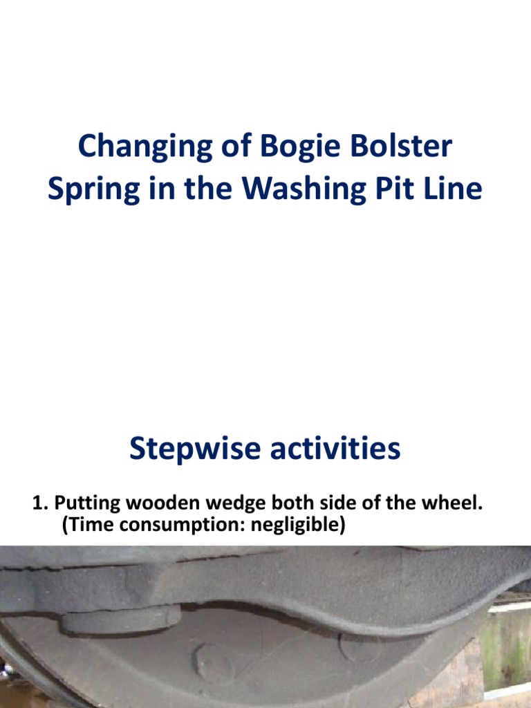 Bogie Bolster Spring Replacement Guide | PDF | Manufactured Goods ...