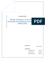Design of Primary & Secondary Protection For Electrical System Using Simulink