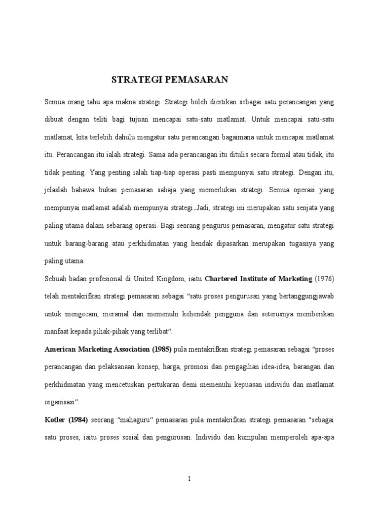 Marketing Strategic