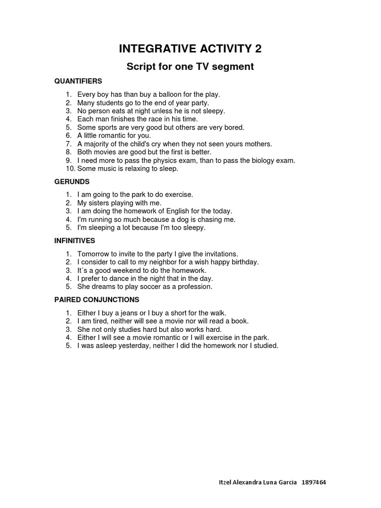 Script For One TV Segment | PDF