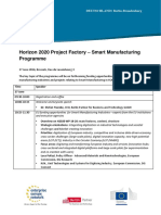 Horizon 2020 Project Factory - Smart Manufacturing Programme