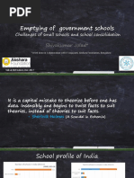 Emptying of Government Schools