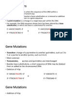 Gene Mutations: Substitution, in Which One Base Is Substituted For Another