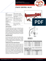 Foam Concentrate Control Valve