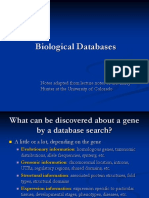 Biological Databases: Notes Adapted From Lecture Notes of Dr. Larry Hunter at The University of Colorado