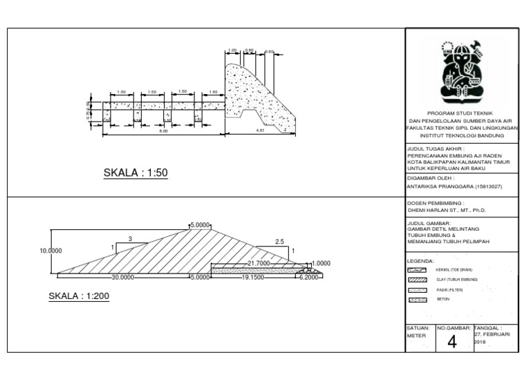 Desain Embung Aji Raden Balikpapan | PDF