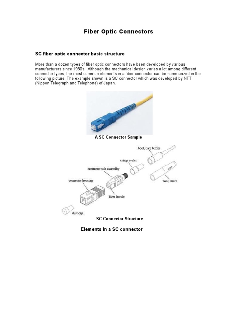 Fiber Optic Connector Tutorial PDF