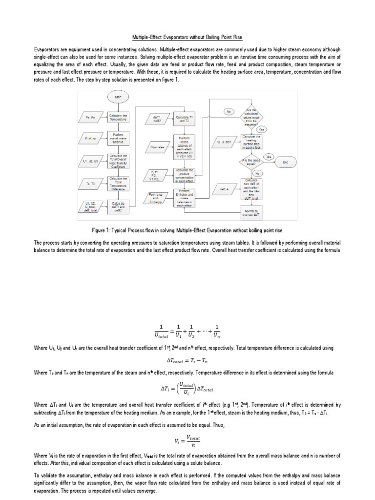 Multiple Effect Evaporator Calculations | PDF | Evaporation | Heat Transfer