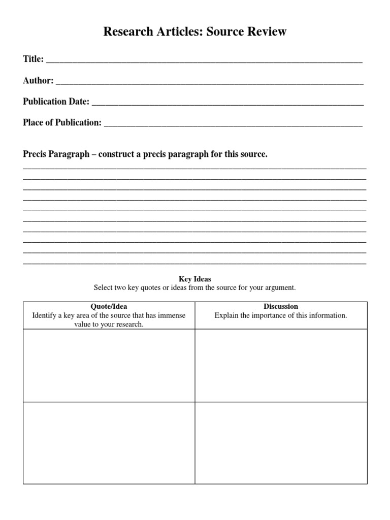 Research Articles: Source Review: Key Ideas | PDF | Cognitive Science ...