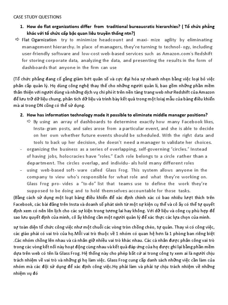 Case Study Questions | PDF