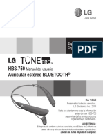 LG Tone Pro Hbs-750 User Guide (Spanish)