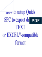 How To Setup Quick SPC To Export Data Text