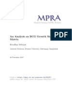 An Analysis On BCG Growth Sharing Matrix: Munich Personal Repec Archive