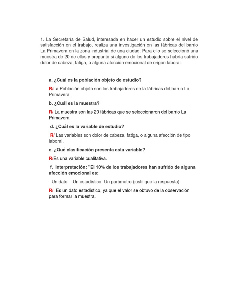 Estudio de Satisfacción Laboral y Accidentes | PDF | Estadísticas ...