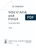 Takacs-Toccata and Fugue (For Left Hand Alone) PDF