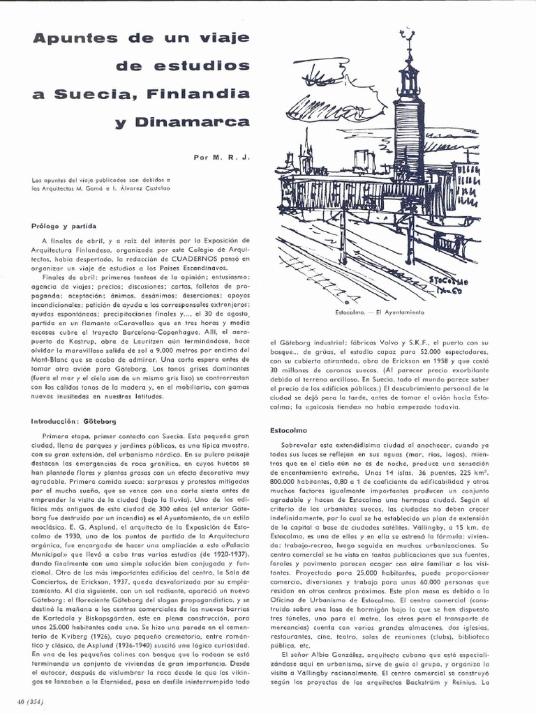 Viaje de estudios a Escandinavia: arquitectura y urbanismo | PDF ...