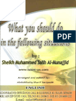 What You Should Do in the Following Situations - By Shk Muhammad Salih Al-Munajjid