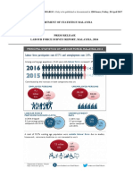 Department of Statistics Malaysia: EMBARGO: Only To Be Published or Disseminated at 1200 Hours, Friday, 28 April 2017