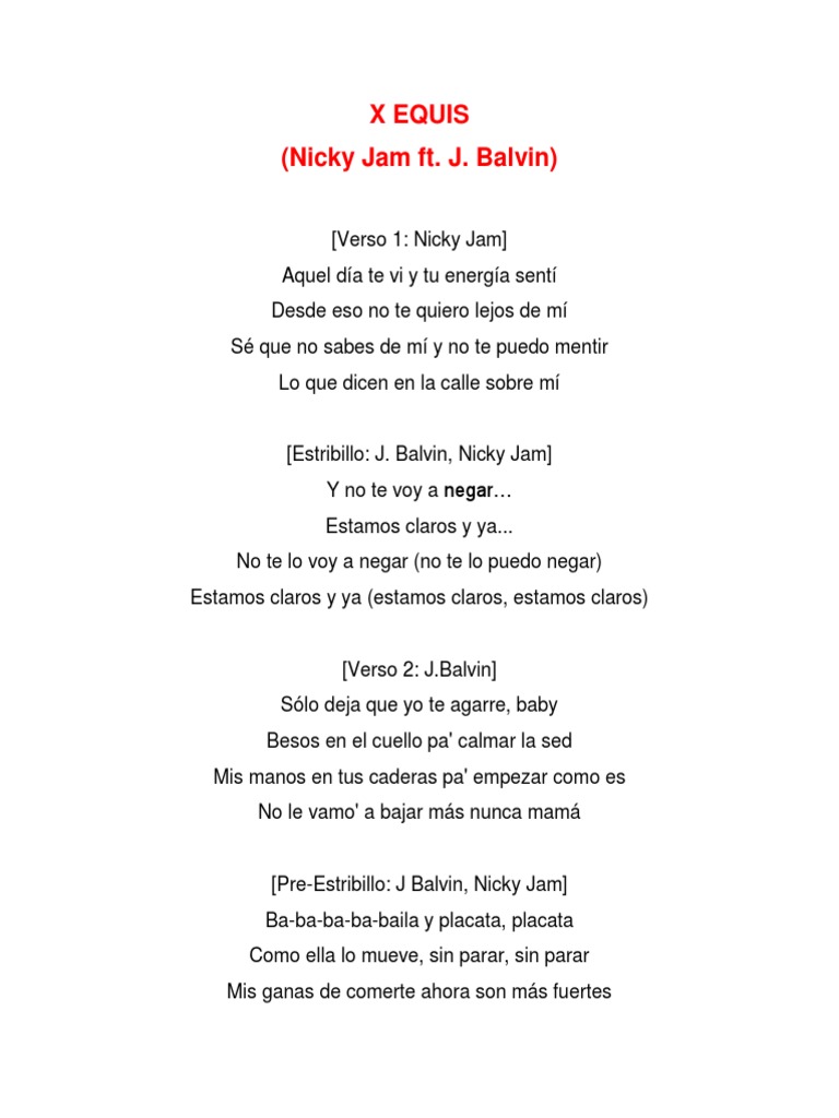 X Equis Nicky Jam Ft J Balvin Ocio x equis nicky jam ft j balvin ocio