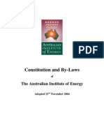 Constitution and By-Laws: The Australian Institute of Energy