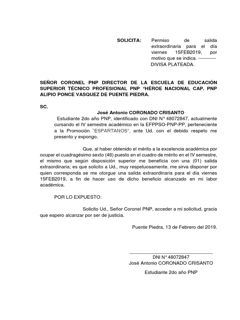 SOLICITUD