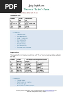 01 the Verb to Be - Form