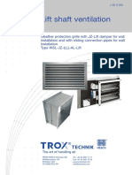 Lift shaft ventilation weather protection grille