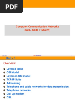 Computer Communication Networks (Sub., Code: 10EC71) : Unit-I