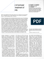 A Randomized Trial of Occlusal Adjustment in The Treartment of Periodontitis Patients.