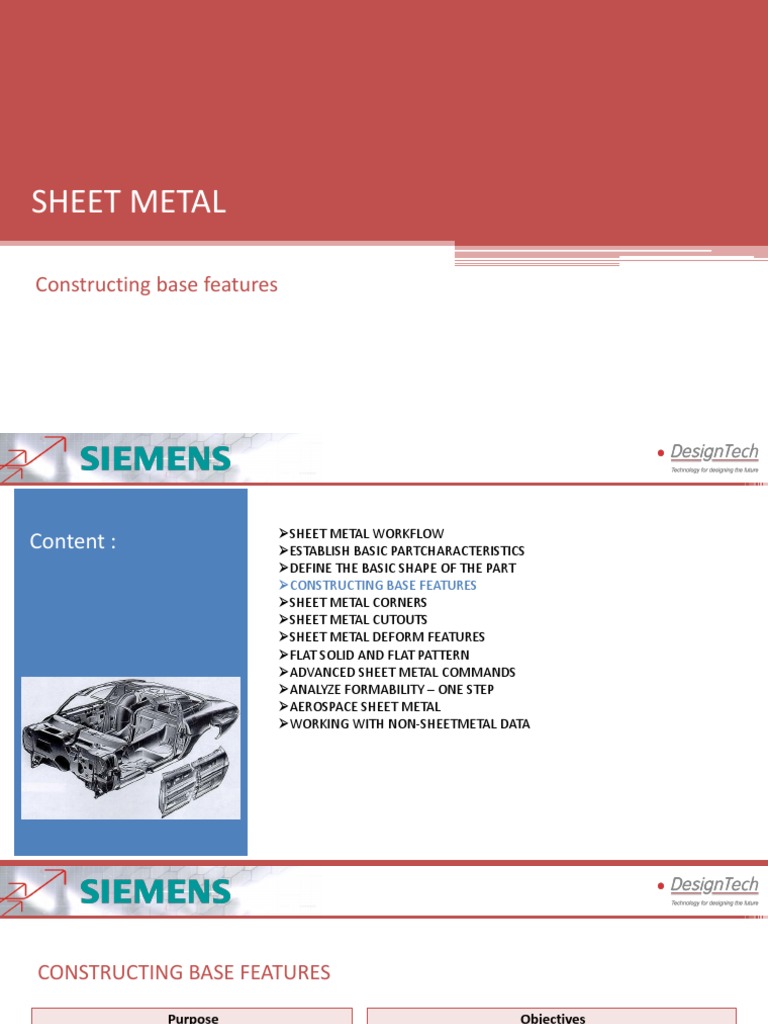 Sheet Metal Base Features Guide | PDF | Sheet Metal | Plane (Geometry)