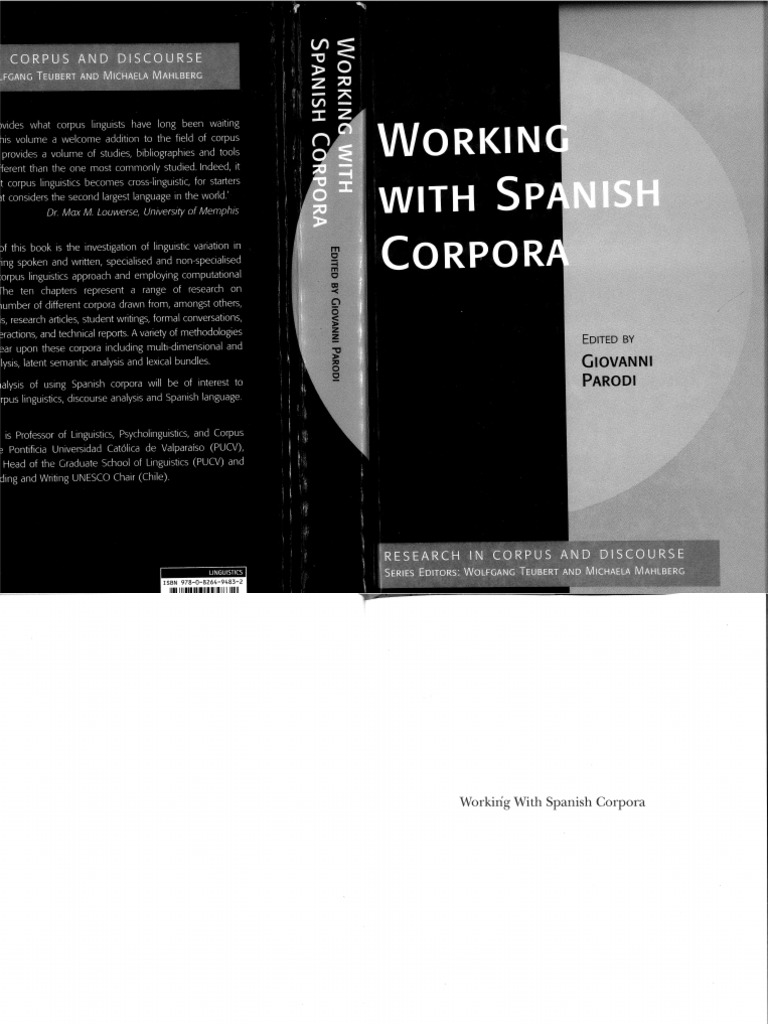Working With Spanish Corporapdf Linguistics Discourse - 